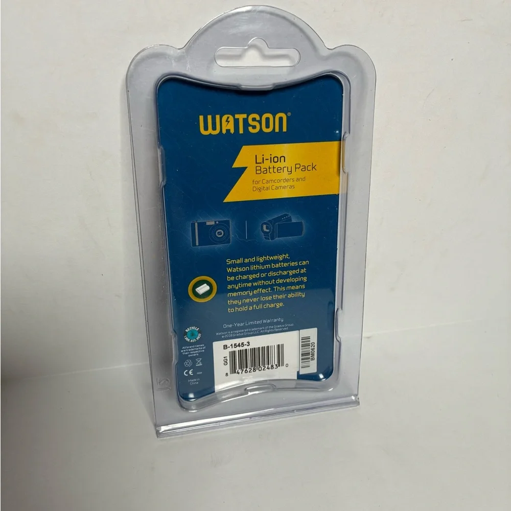 NEW Watson Li-ion‎ Battery Pack Replaces Canon NB-1L NB-1LH 3.6V 1010mAh